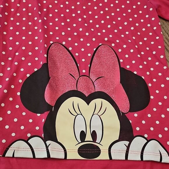 Disney Minnie Mouse Long Sleeve Pj Top Size M - Picture 2 of 9